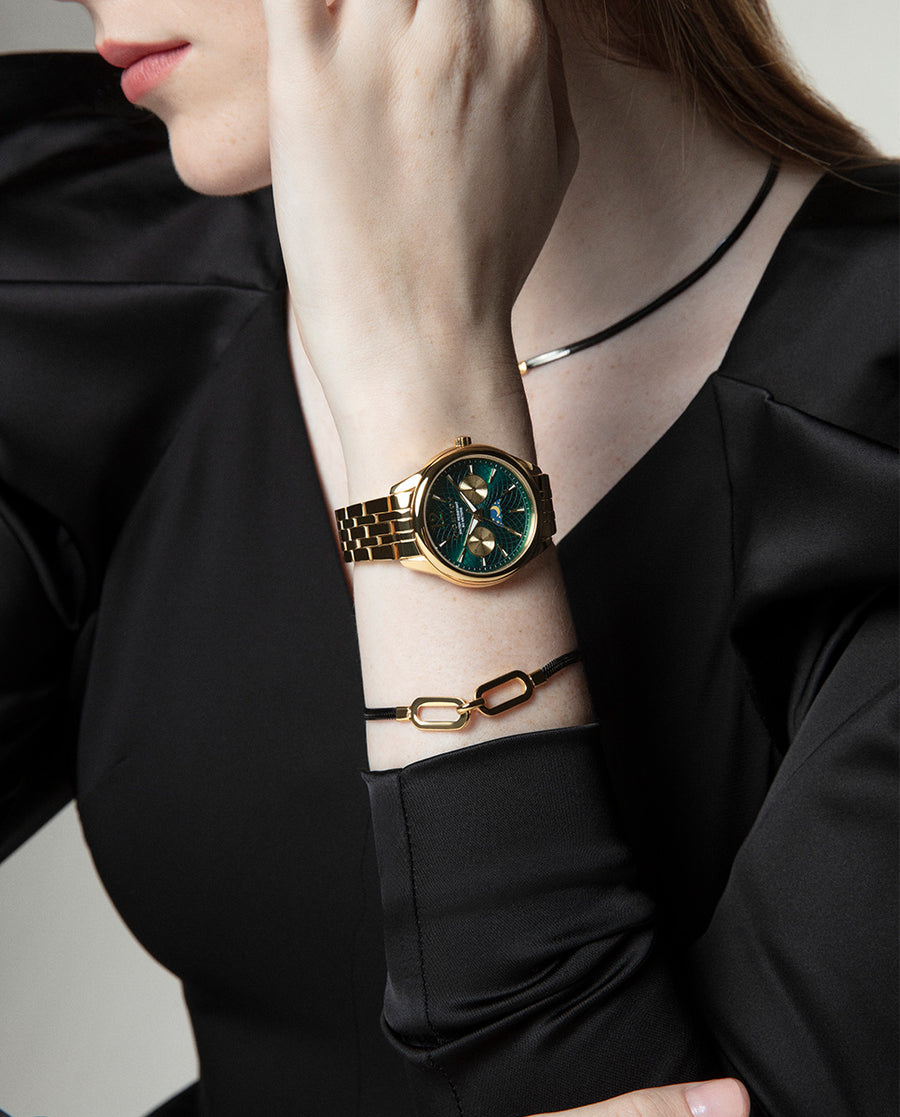 Multi Acero Ip Dorado Brazalete Sra Va
