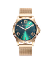 Reloj Acero Ip Dorado Brazalete Sra Va