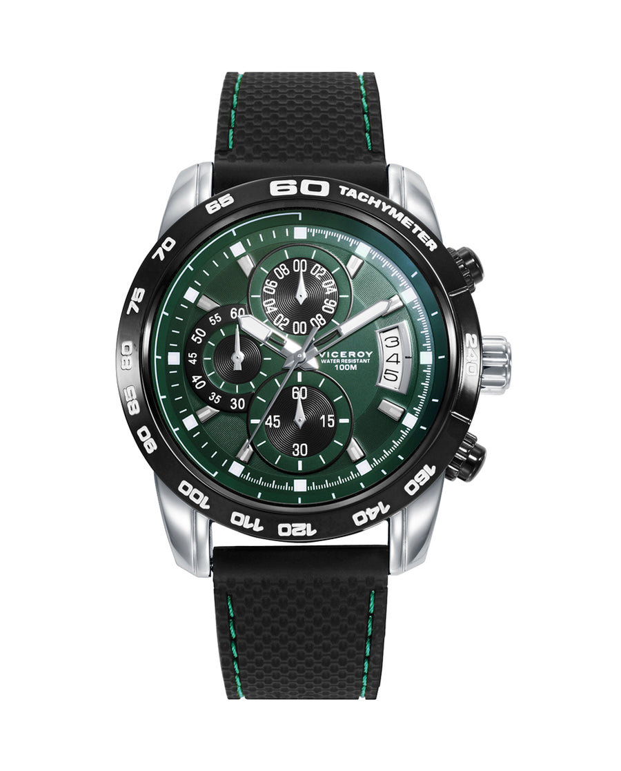 Chrono Stainless Steel Ip Black Strap Man Va