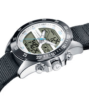 S/ Steel Ip Black Anadigit Watch Strap Boy Next