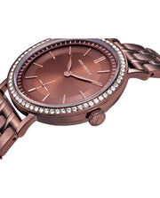 Reloj Acero Ip Marrón Brazalete Sra Chic Va
