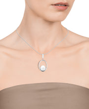 Collar Acero Colg. Aro Grueso Perla Sra Fhsn