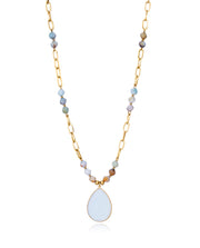 Collar Acero Ip Dorado Piedras Sra Fn