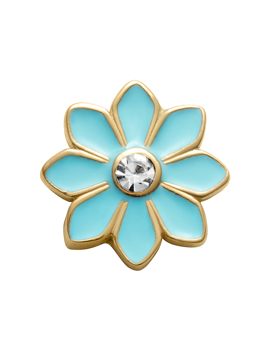 Puls Motif Or Acier Fleur Émail Ms. Fn