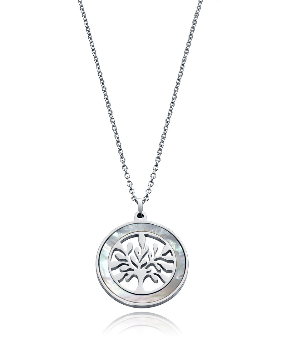 Necklace Stainless Steel Life Tree And Mother Of