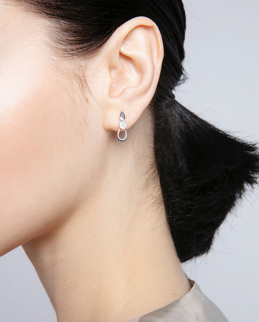 Sterling Silver Earrings With Rhodium Plating, 3