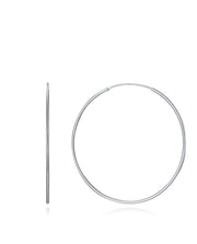 Sterling Silver Hoop Earrings: 50 X 1,2mm Lady Je