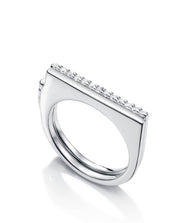 Anillo Plata De Ley Doble Con Cz Sra Jewels