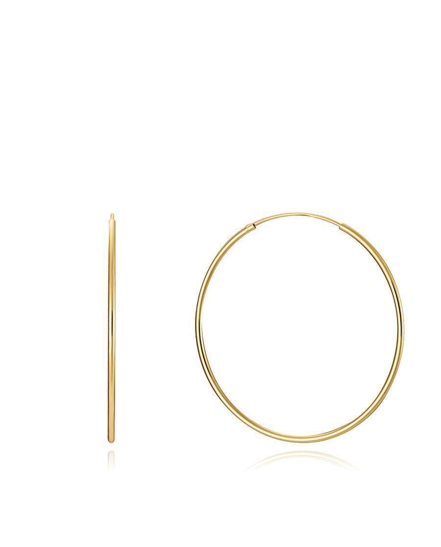 Pnd Sterling Silver Dor Hoop : 40x1.2mm Ms Jwls