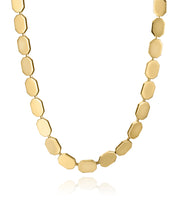 Steel Ip Gold Necklace Row Of Plates: Length 40+5