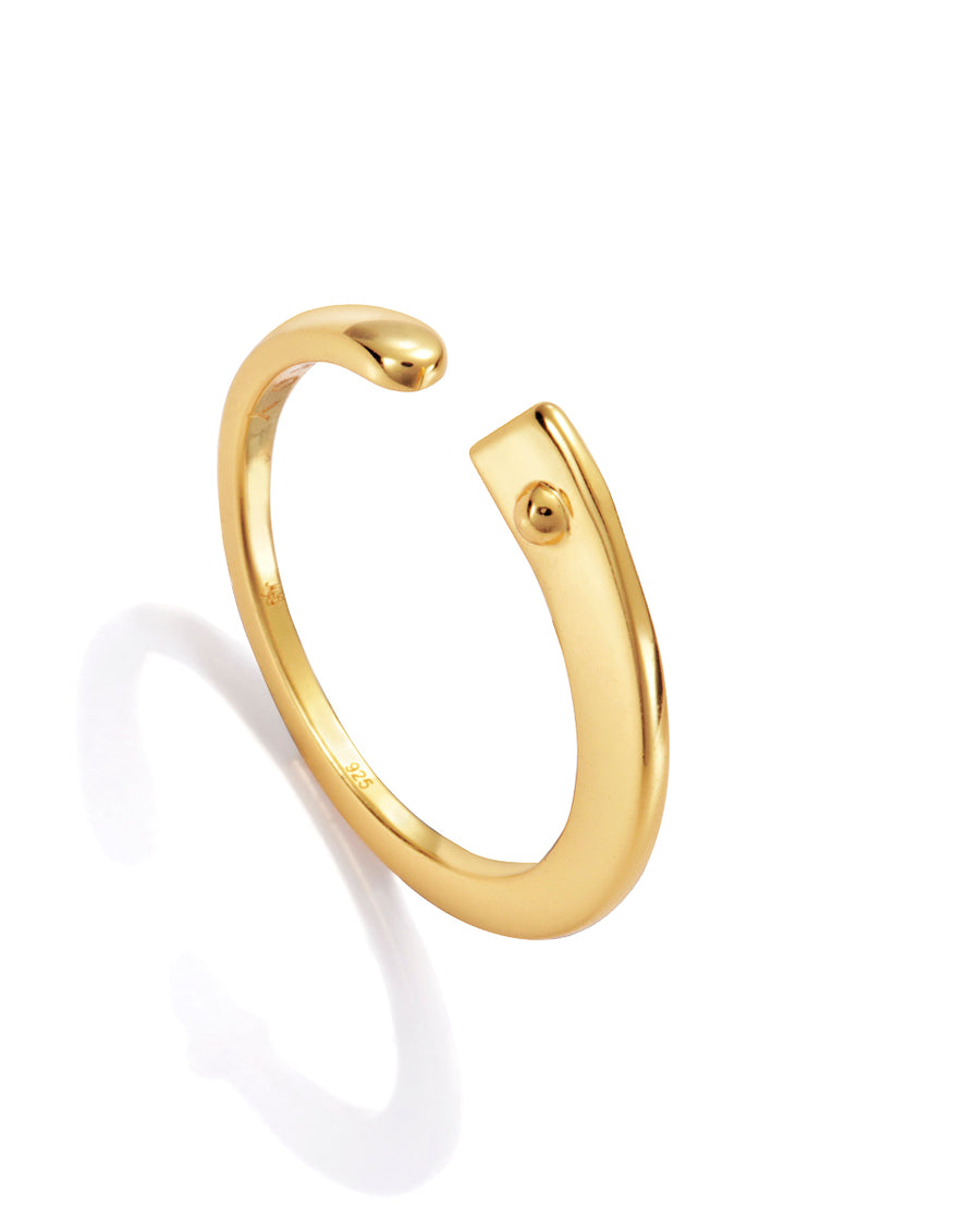 Sterling Silver Ring Flat Design Lady Jewels
