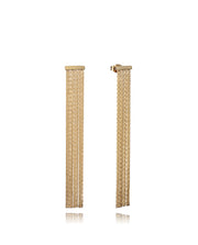 Steel Earrings Ip Gold Curtain: Length 7 Cm Lady