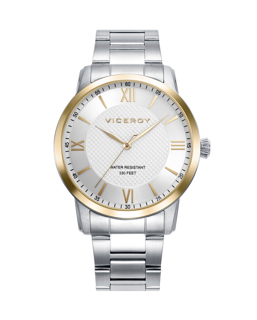 Reloj Acero Ip Dorado Brazalete Sr Va