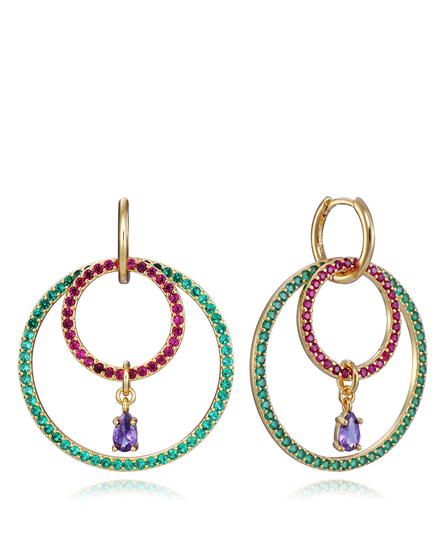 Sterling Silver Earrings With Gold Plating And Co