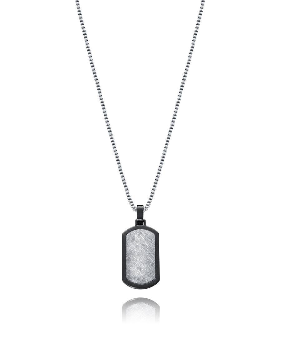 Colgante Acero Satinado Tipo Placa Sr Fashion