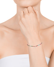 Puls Sterling Silver Gold Circ Multicol Sra Jwls