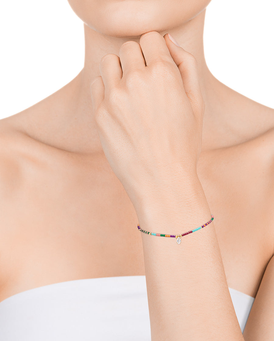 Puls Sterling Silver Gold Circ Multicol Sra Jwls