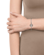 Brazalete De Acero Ojo Con Circonitas Sra Fsn