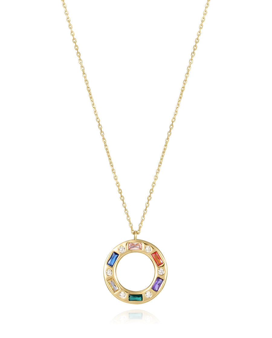 Collar Plata De Ley Baño Oro Circ Jewels