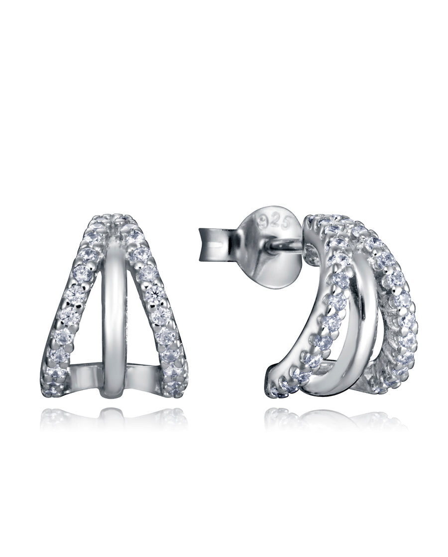 Pendientes Plata De Ley 3 Aros Sra Jwls