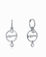 Pnd Sterling Silver Mama Pearl Heart Ms Jwls