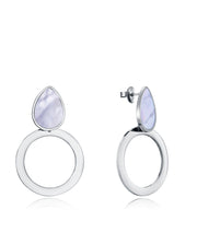 Boucle d'Oreille Acier Nacre Mrs Fn