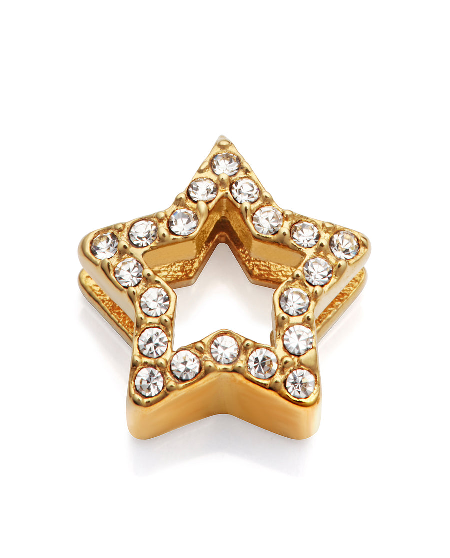 Acier Motif Etoile Ip Or Cz Fille