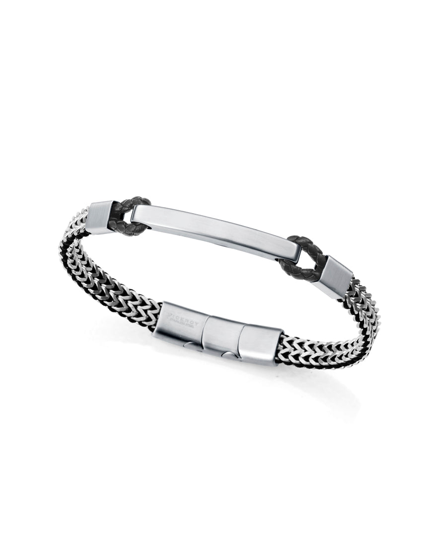 Puls Acero Y Piel Negra Sr Fashion