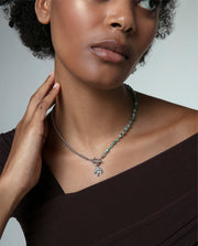 Collier Acier et Pierres Nat Sra Fashion