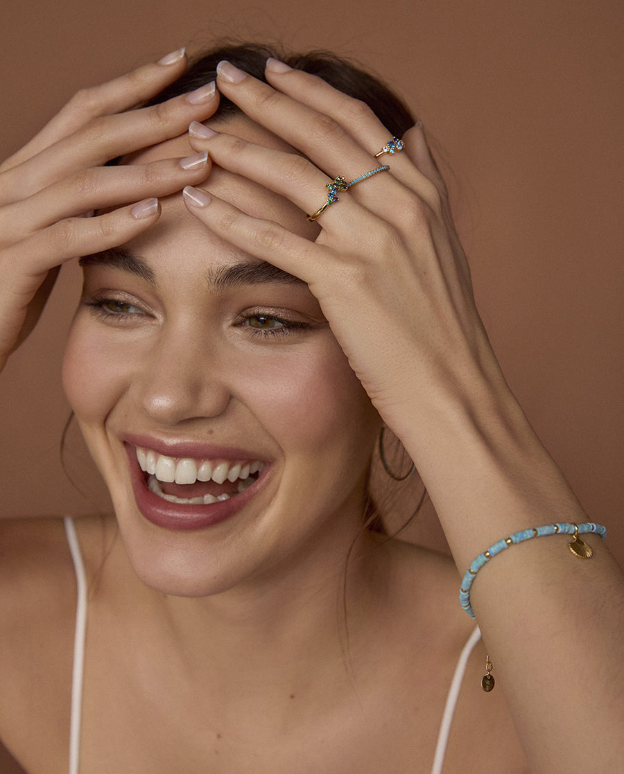 Anillo Plata De Ley Baño Oro Circ Sra Jewels