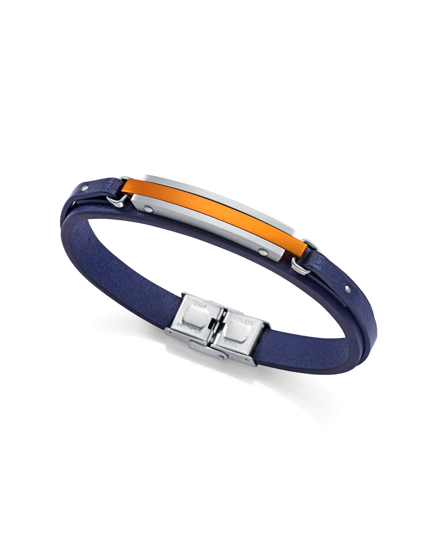 Puls Acero, Alum Naranja Y Piel Azul Sr Fn