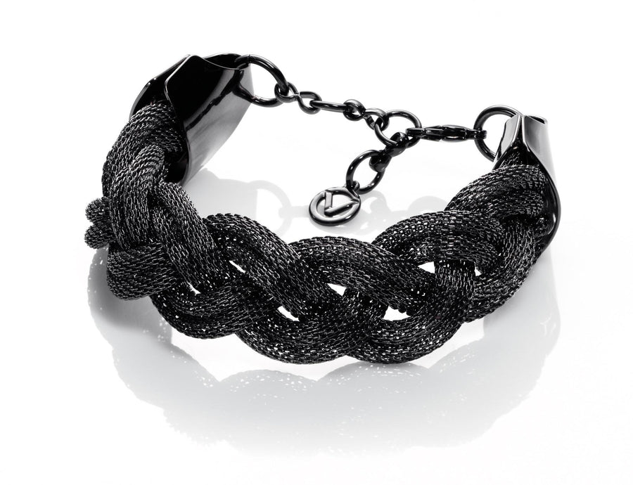 Pulsera  Chapado Gun Metal Hematita Sra Fashion