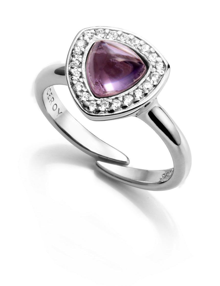 Ring Silver Crystal Lilac Lady Jewels