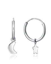 Criollas Plata Charms Luna Estrella Sra Jwls