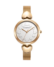 Reloj Acero Ip Dorado Brazalete Sra Va