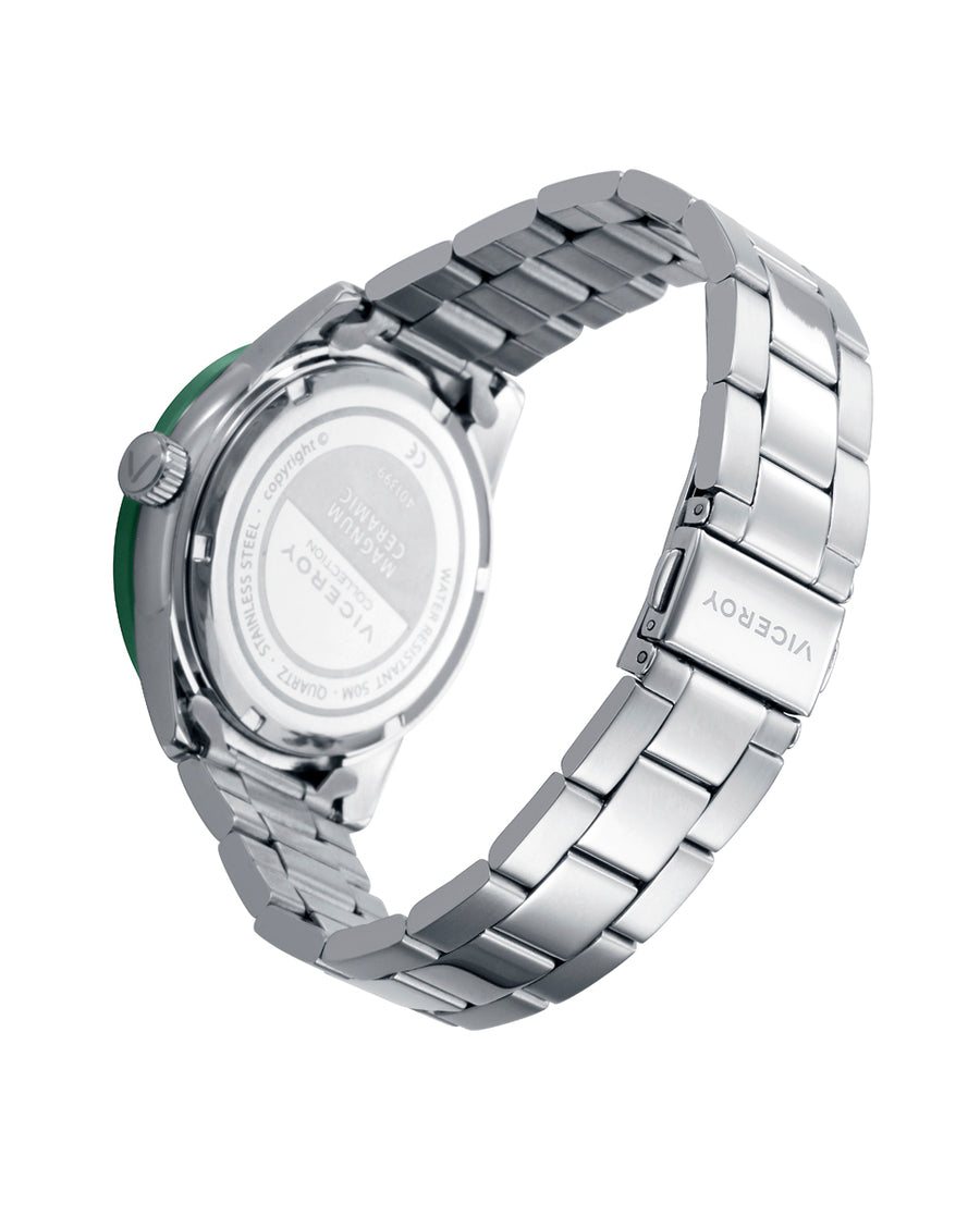 Reloj Acero Y Ceramica Brazalete Sr Va