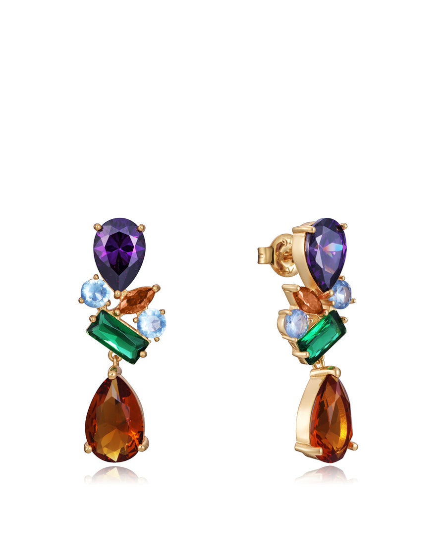 Sterling Silver Earrings With Gold Plating And Co