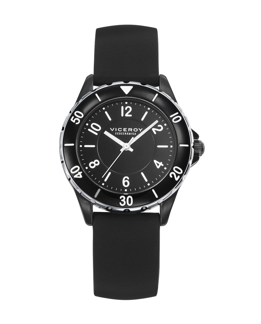 Biological Ceramic Watch Black Strap Woman Va