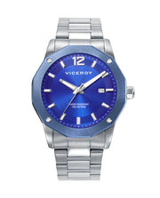 Reloj Acero Ip Azul Brazalete Sr Va