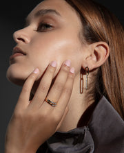 Sterling Silver Ring With Gold And Rhodium Platin