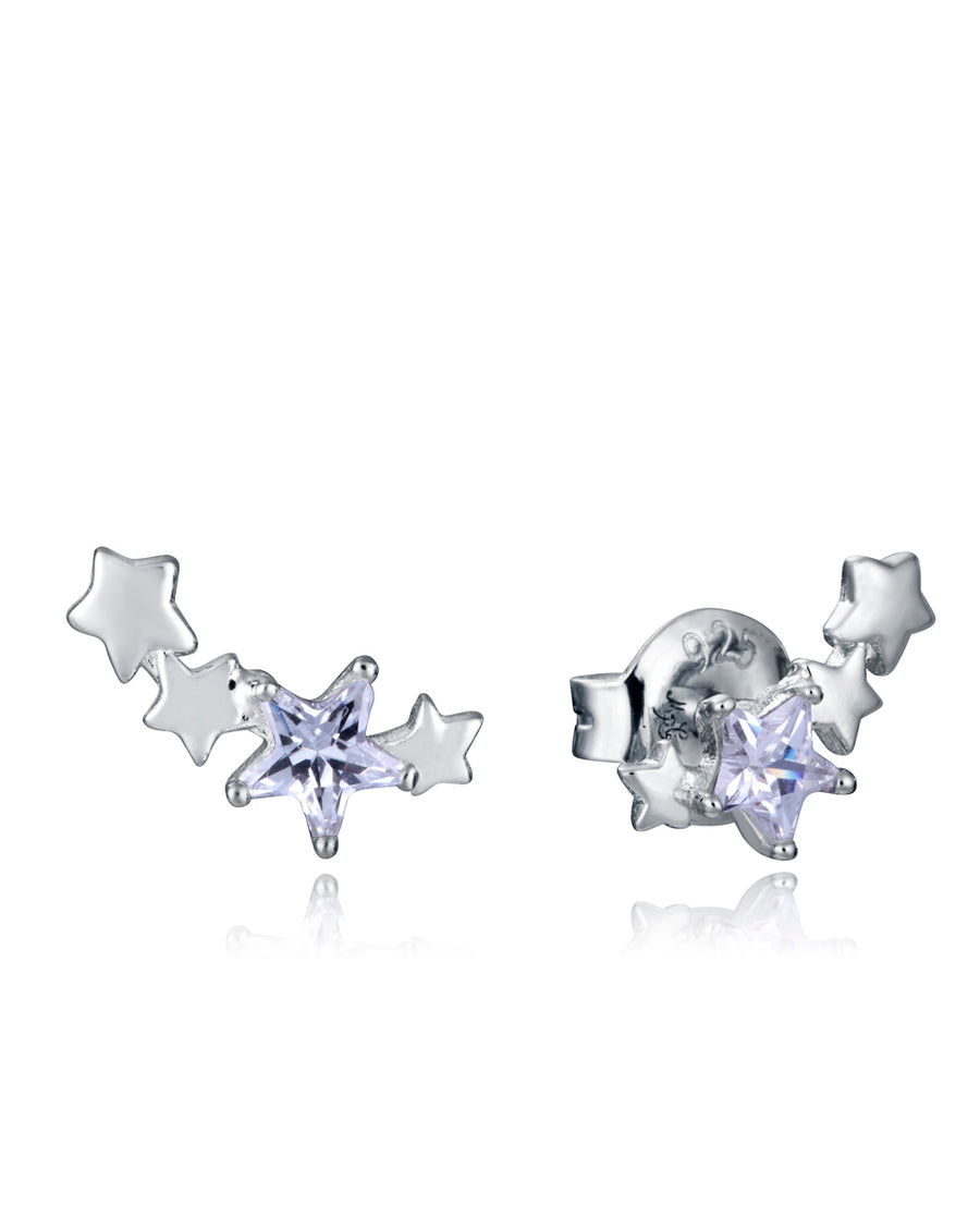 Boucles d'Oreilles Argent Massif Plaqué Rhodium Circ Sra Jewels