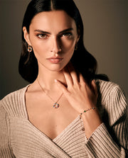 Sterling Silver Hoop Earrings With Gold Plating A