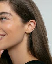 Steel Earrings Ip Gold Curved: Length 1,7 Cm Lady