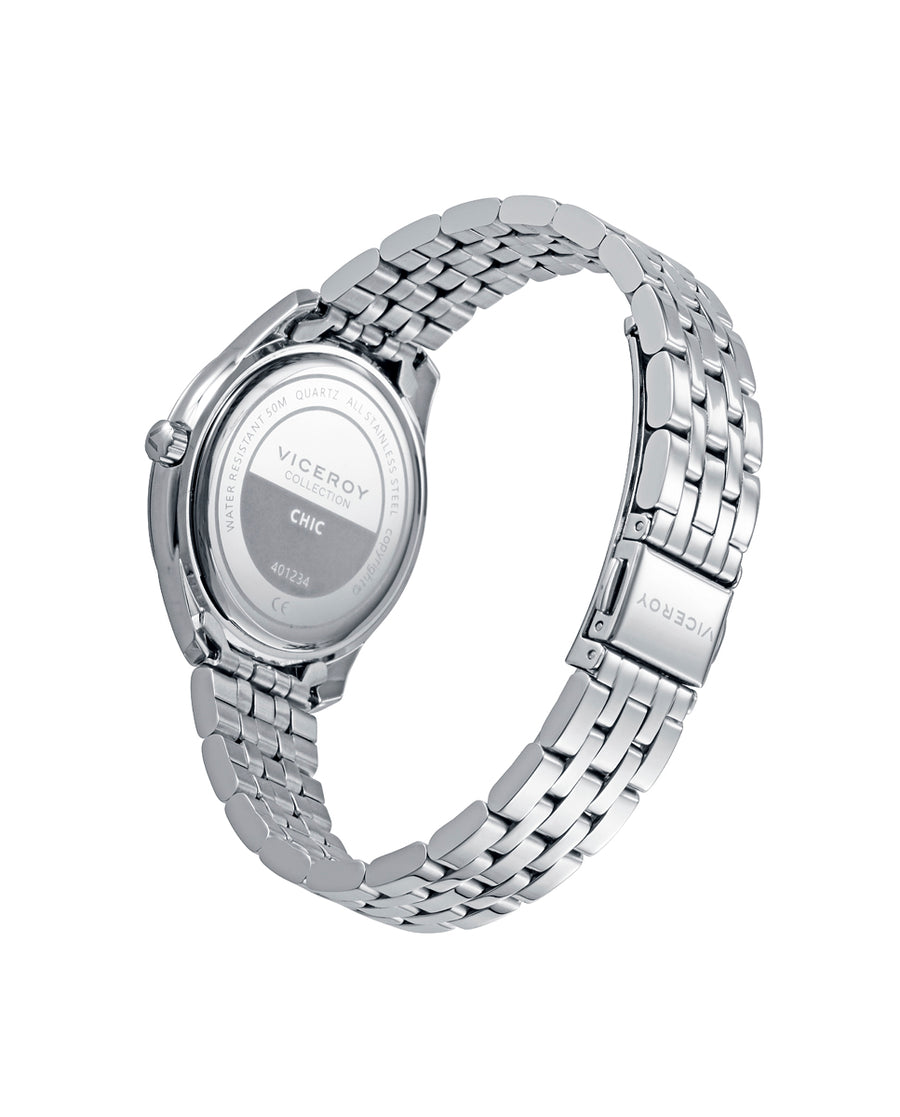 Pack Reloj Acero Brazalete Sra Va