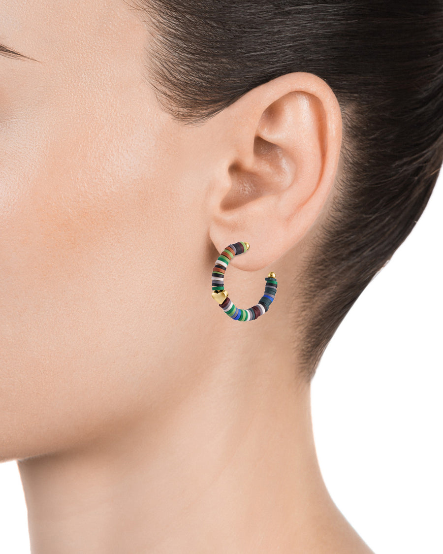 Steel Earrings Ip Gold With Stones And Heart: Len
