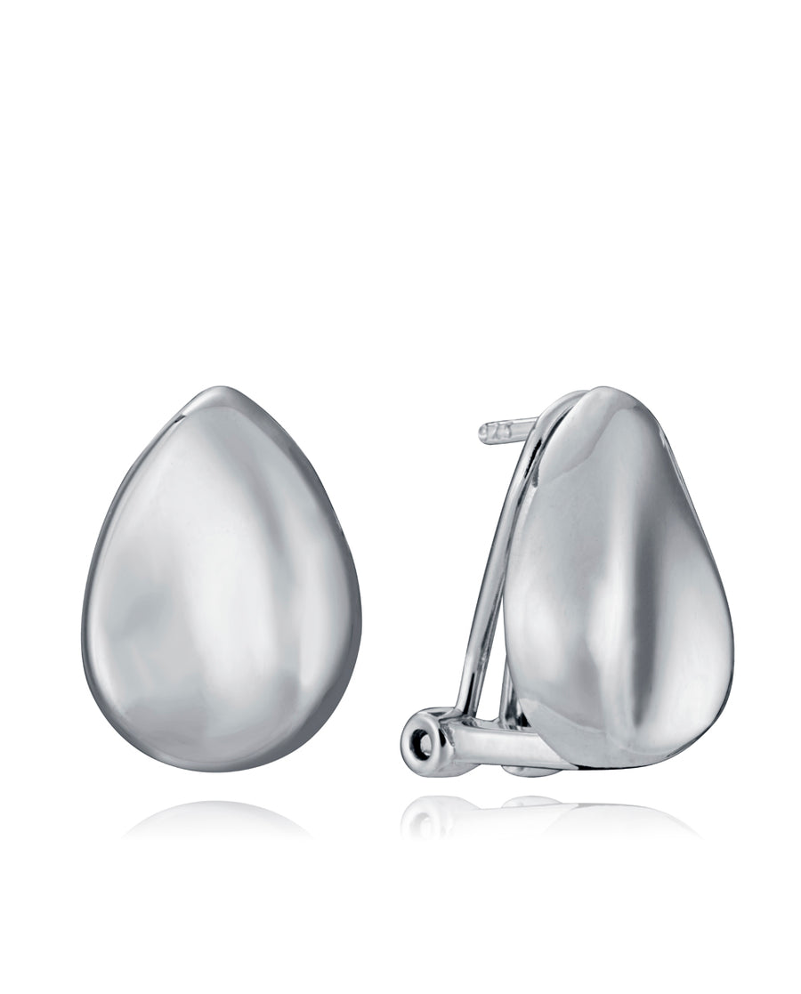 Sterling Silver Earrings With Rhodium Plating Vol