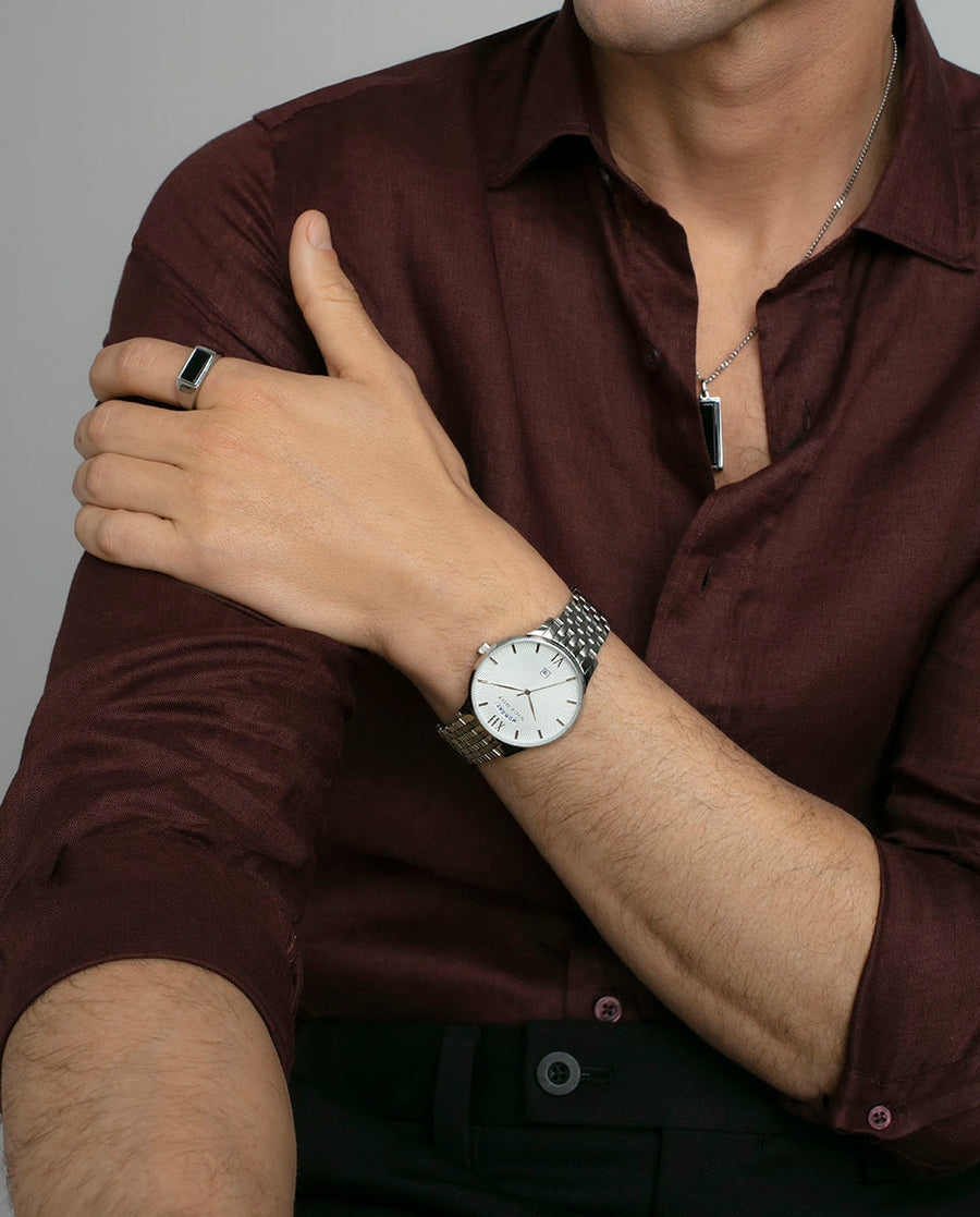 Reloj Acero Brazalete Sr Va