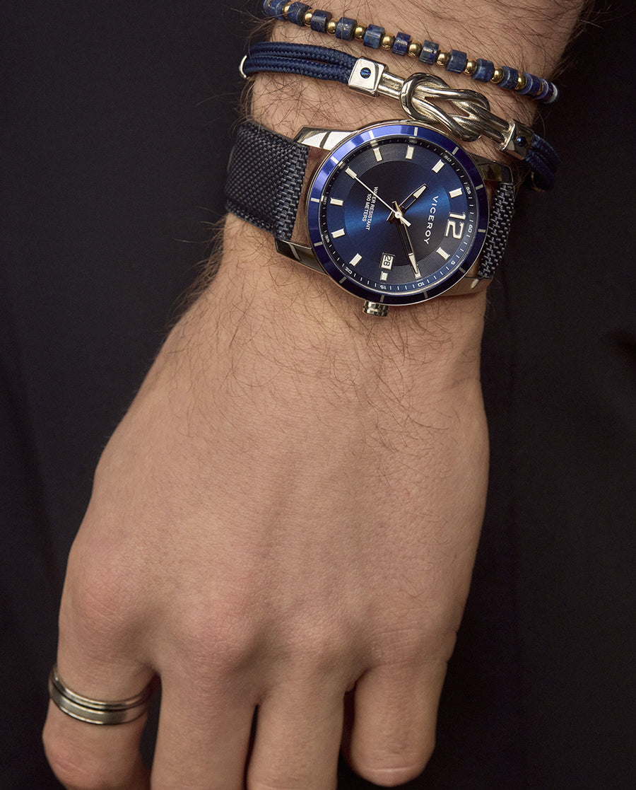 Reloj Acero Y Aluminio Correa Sr Va