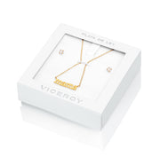 Pack Collar Y Pend Plata De Ley Chap Oro 18 Kt Cir