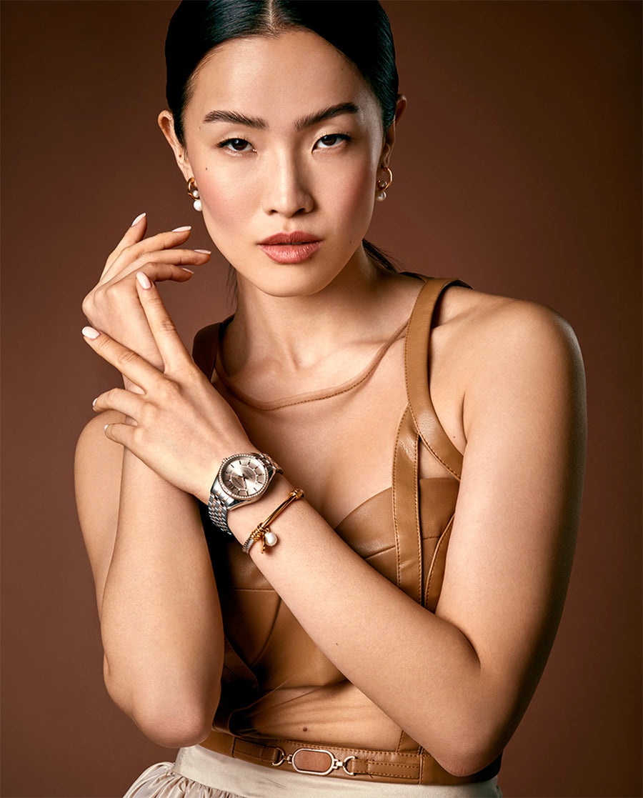 Steel Earrings Ip Gold With Cultivated Pearls: Le